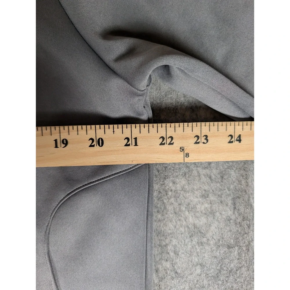The North Face Mens Full Zip Fleece Jacket Grey Mock Neck Raglan Sleeve M